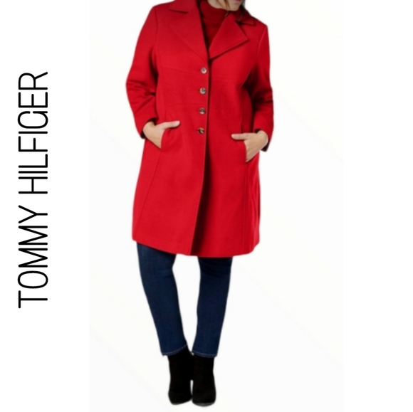 Tommy Hilfiger Jackets & Blazers - TOMMY HILFIGER PLUS-SIZE BREASTED PEACOAT 1X